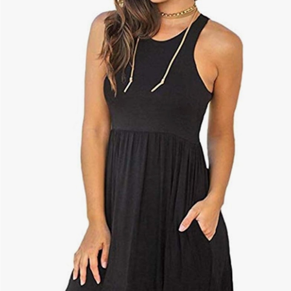 Elegant Black Sleeveless Dress